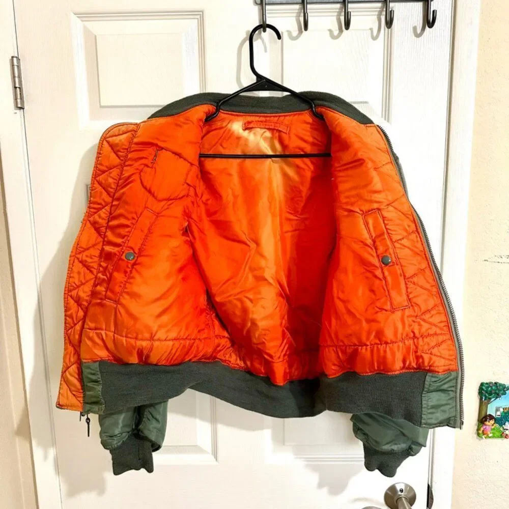 US Air Force 1960s MA-1 Flight Jacket Size Small Vintage